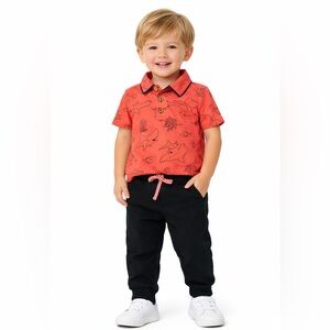 Tommy Bahama Toddler Boys Shark Polo Shirt & Jogger Pants Set Size 2T